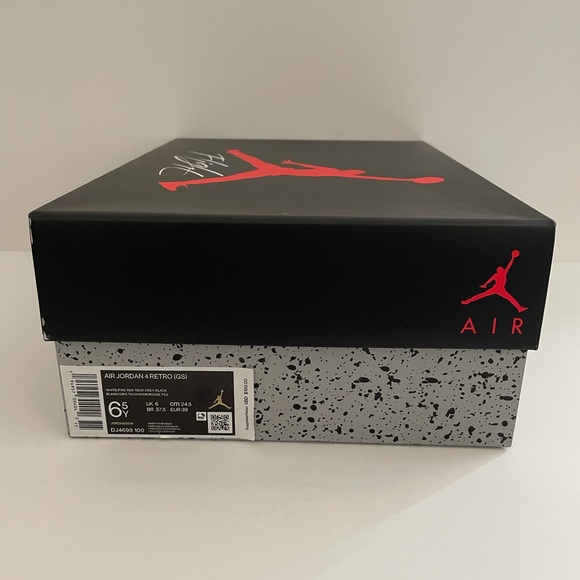 Air Jordan 4 Retro GS White Oreo/ Tech White - Picture 7 of 10